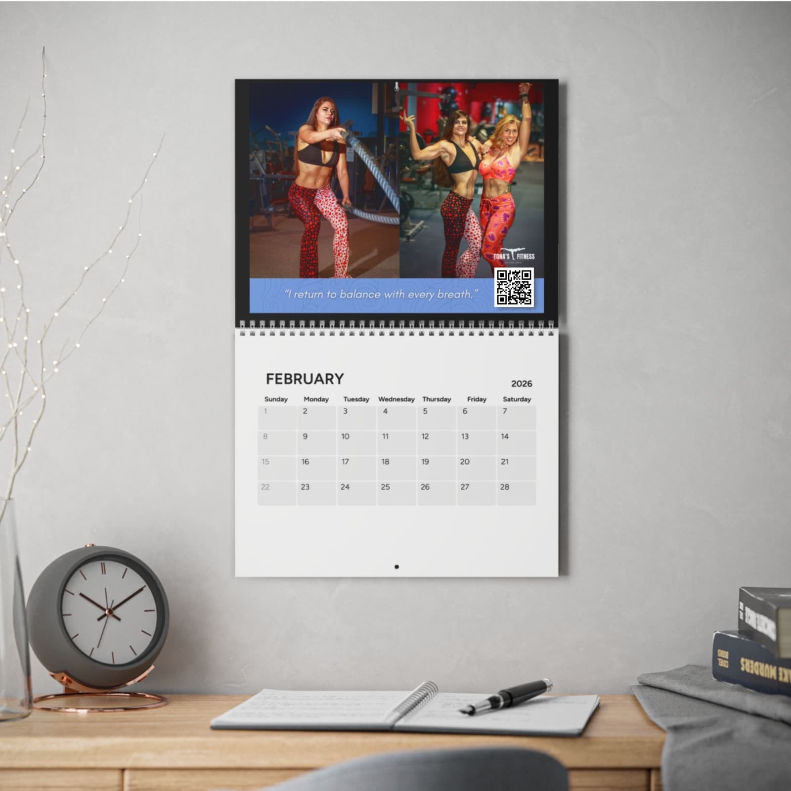 Tona's 2026 Fitness Warriors Wall Calendar